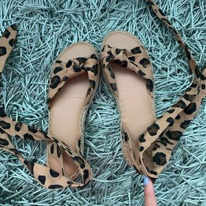 Leopard print sandals